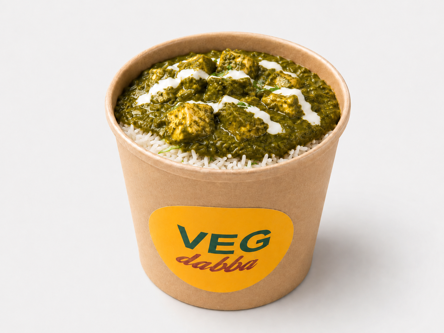 Dabba Palak Paneer + Mango-Lassie